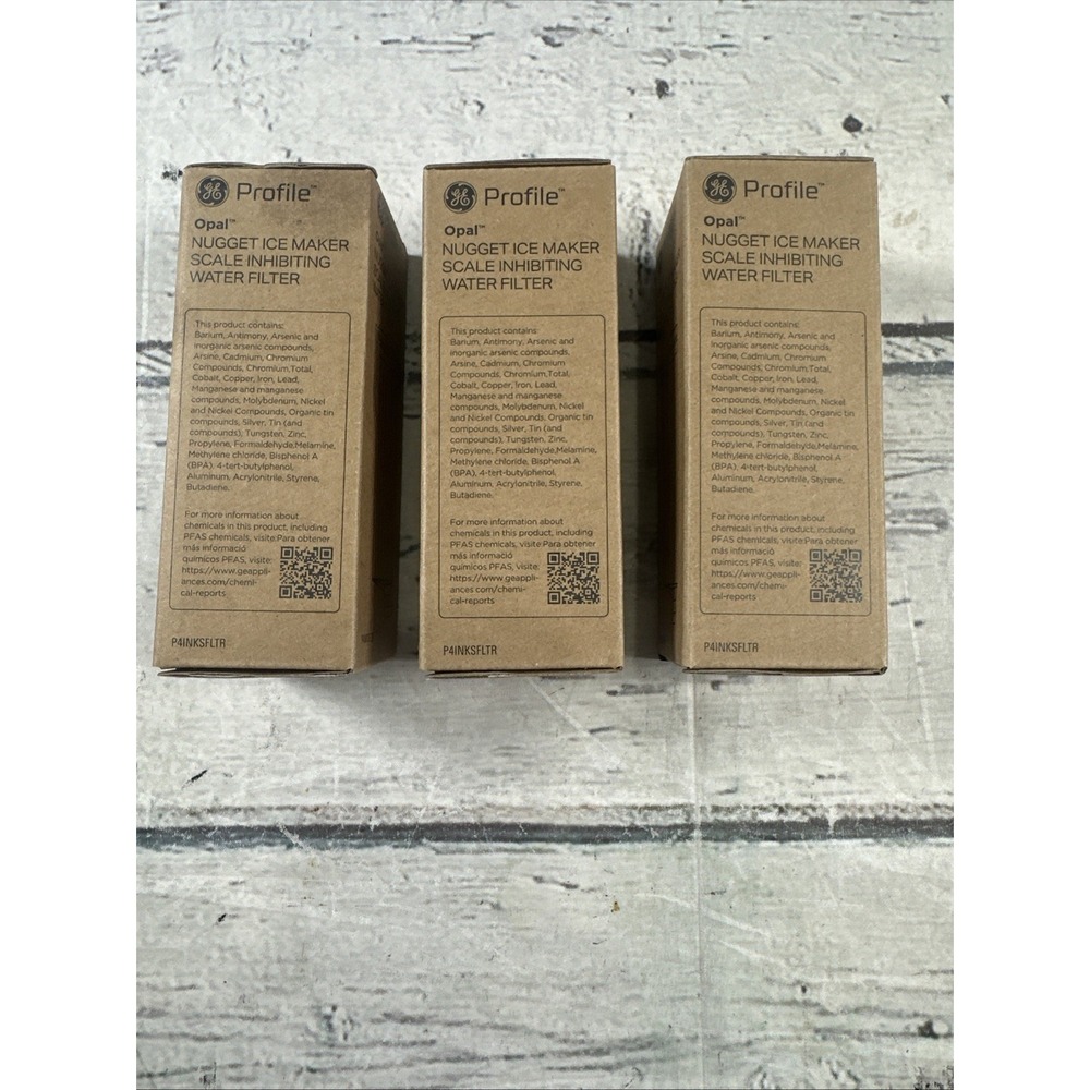 3 pcs GE Opal Profile Nugget Ice Maker Scale Inhibiting Water Filter P4INK4SFLTR - Picture 5 of 5